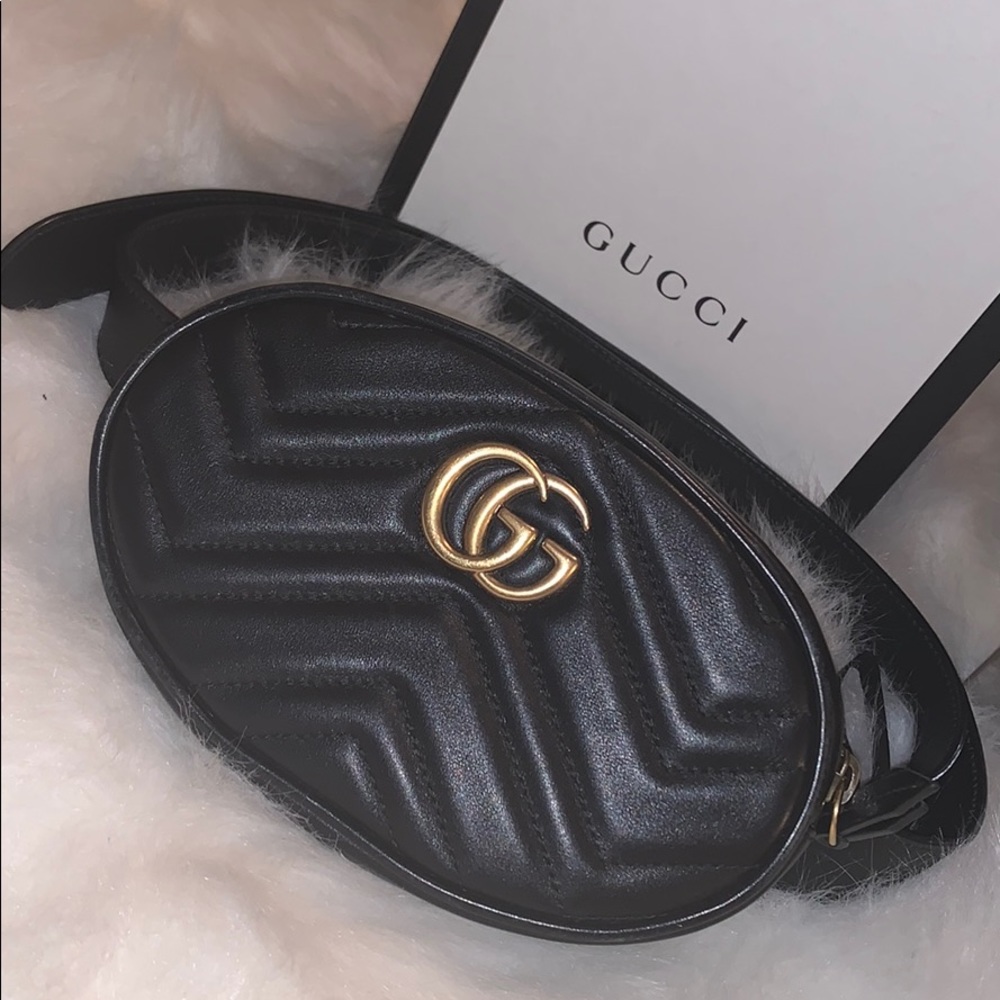 GG Marmont matelassé leather belt bag